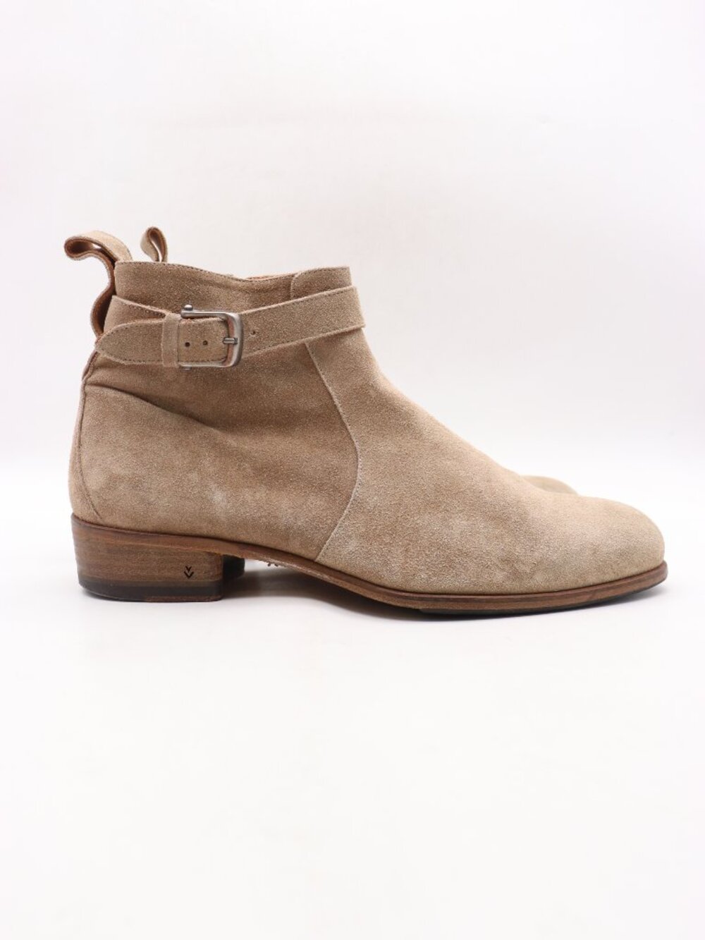 John Varvatos Lafayette Chelsea Boots Men's 10.5 Beige Suede Handmade in Italy